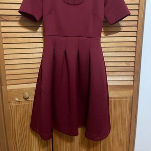 Belle Badgley Mischka Wedding Guest Dress Maroon